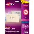 thumbnail image 1 of Avery Clear 3-1/3" x 4" Shipping Labels with Easy Peel for Laser/Inkjet Printers, 3-1/3" x 4", Glossy Clear, Rectangle, 60 Labels, Permanent (7664) Made in Canada, 1 of 5