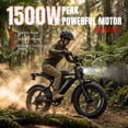 thumbnail image 5 of Aoemoe 20'' Fat Tire Electric Mountain Bike for Adults, 500W 48V 15Ah Battery, 28MPH High-Speed Cruiser Ebike, All-Terrain Bicycle with Front Suspension & LED Display UL2849, 5 of 7
