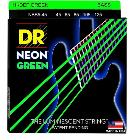 DR Strings NEON Hi-Def Green Bass SuperStrings Medium