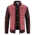 thumbnail image 4 of Suéter de cuello alto con forro polar y costuras gruesas para hombre, cárdigan informal de talla grande para hombre, 4 of 5