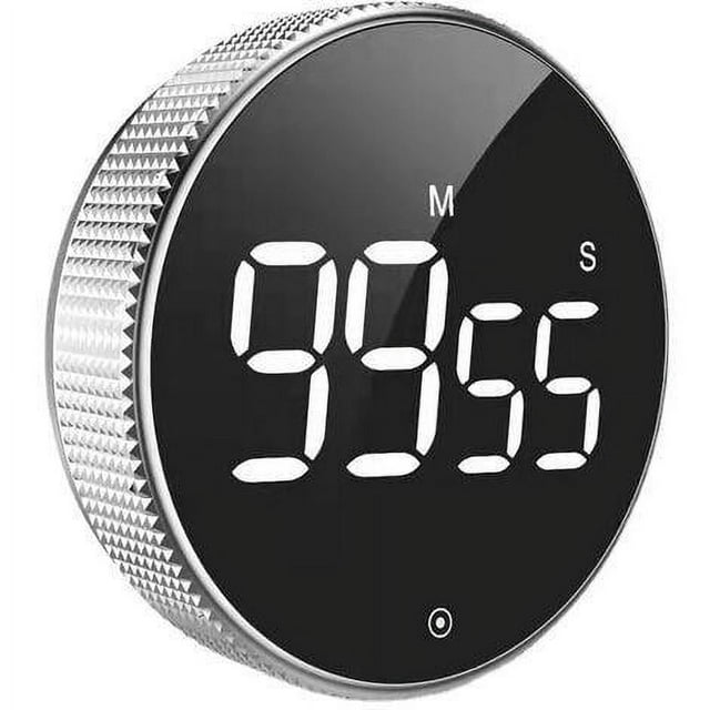 Temporizadores de cocina digitales giratorios, temporizador magnético de fácil uso con pantalla LED grande para contar hacia arriba y hacia abajo, perfecto para cocinar, aulas, fitness, oficina y más