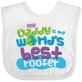 thumbnail image 3 of Inktastic Daddy Worlds Best Roofer Boys or Girls Baby Bib, 3 of 4