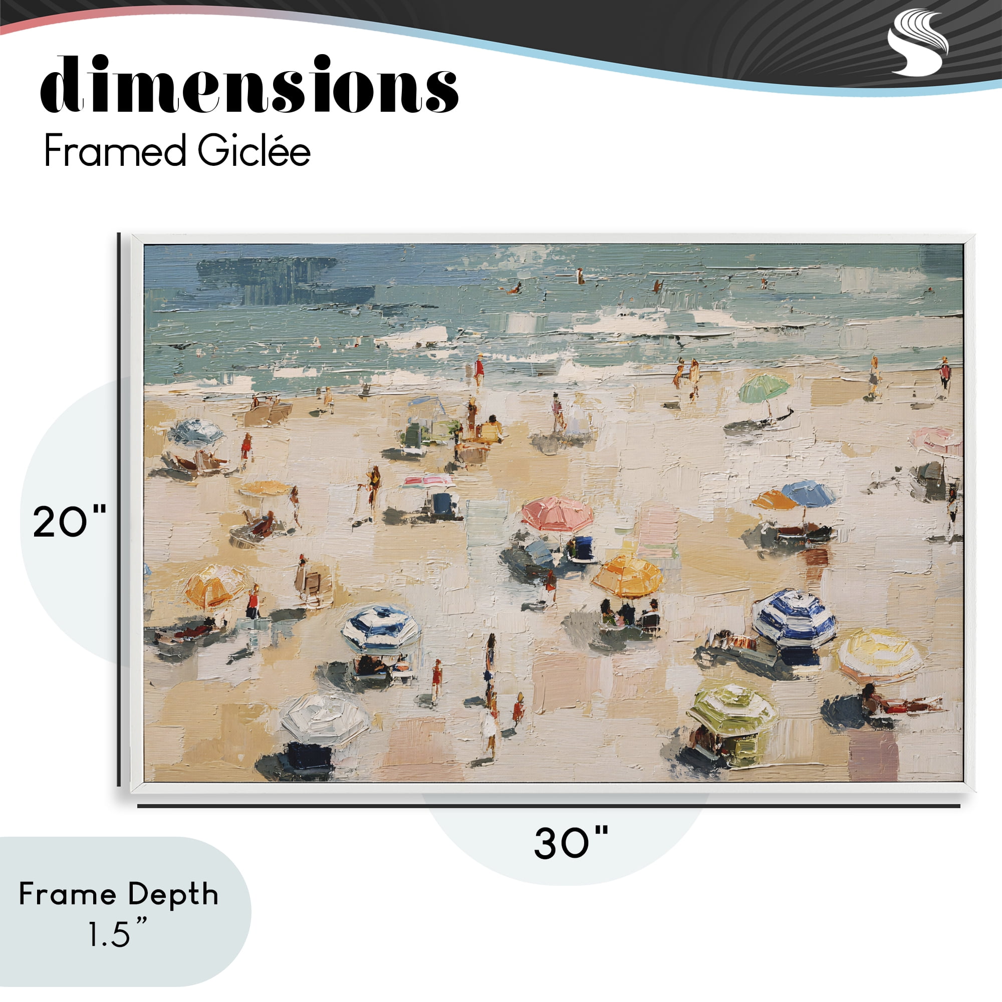Stupell Industries Summer Beachgoers Expression White Framed Giclee Art, design by Jacky Ngan
