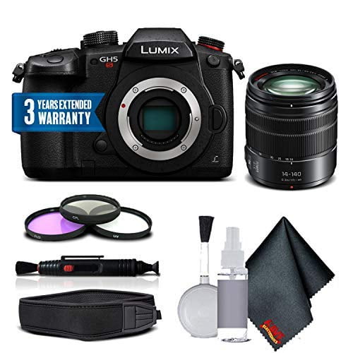 Panasonic Lumix DC-GH5S Mirrorless Digital Camera with Lumix G Vario  14-140mm Lens Combo