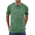 thumbnail image 2 of Playera Henley Casual Moda Manga Corta Para Hombre Algodón, 2 of 6