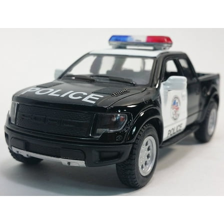 Kinsmart Pull Back Raptor Police Play Vehicles Diecast Black, 3.84 oz