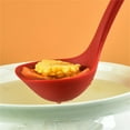 thumbnail image 3 of Small Integrated Silicone Soup Spoon Non Stick Silicone Soup Spoon Catering Supplies Kitchen Cooking Utensils Spoon/ Small Integrated Silicone Soup Spoon Red, 3 of 3