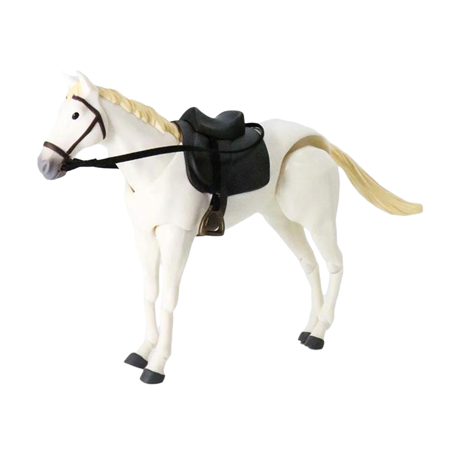 LeeQinersw Miniature Animal Figurine Horse Toys Model Painted Figure Statue Model Mini Size White