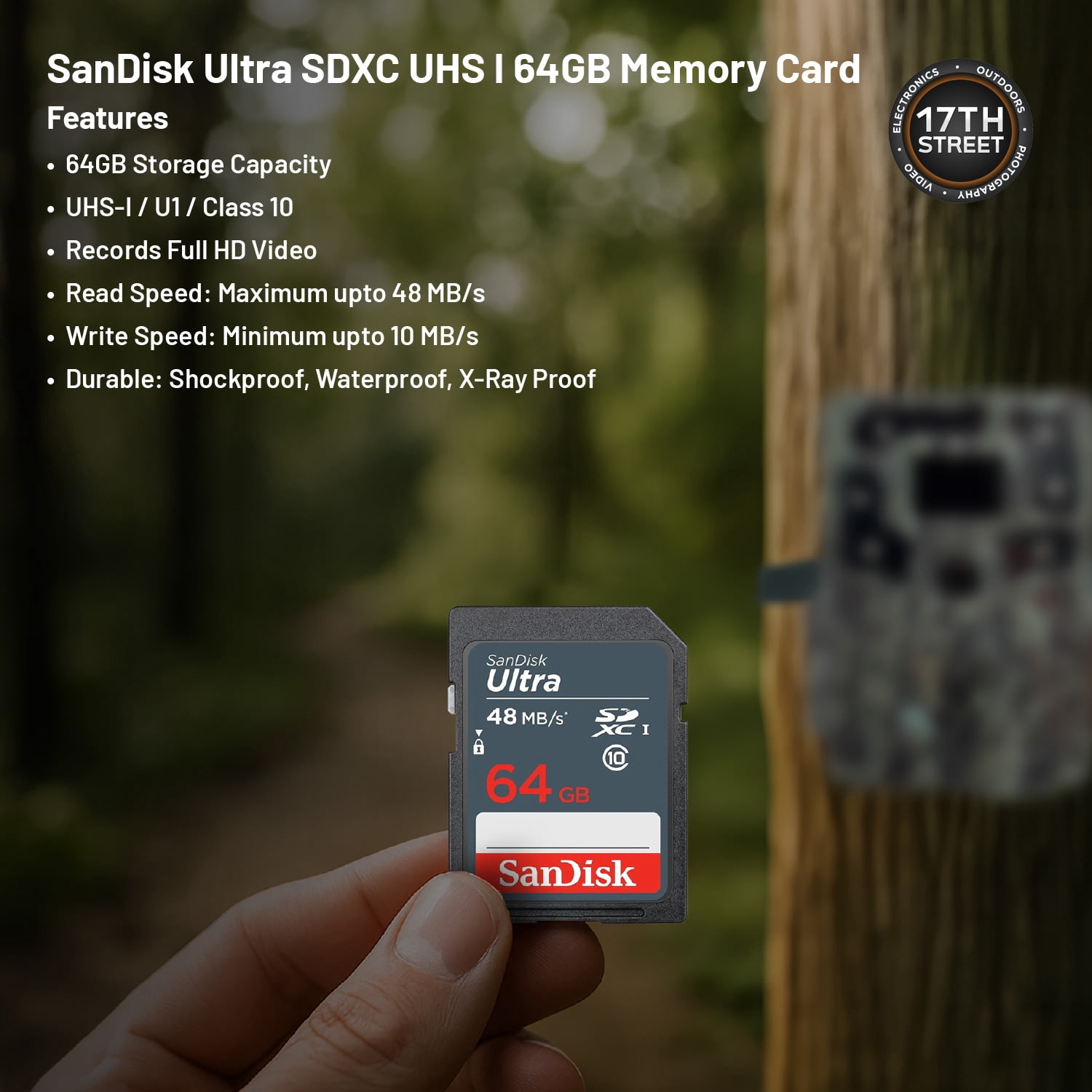 Browning Trail Cameras Strike Force Pro DCL Nano - 26MP 4K Dual Lens Technology Camera with USB 2.0 SD Card Reader, 64GB Ultra SDXC UHS I Memory Card & Cleaning Cloth - Pack of 2 Bundle Kit