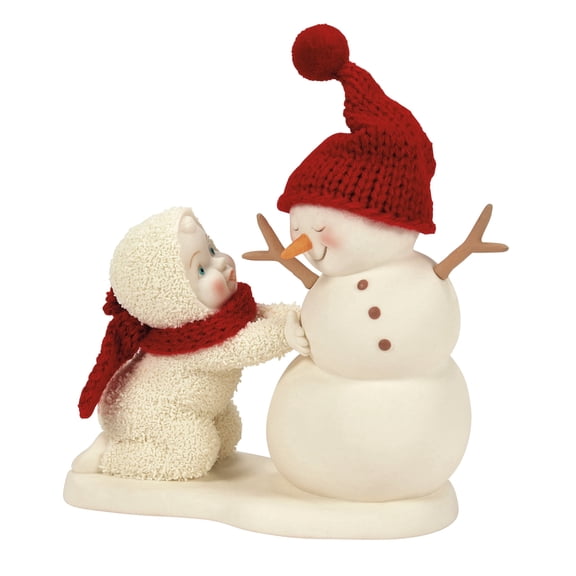 Department 56 Snowbabies Tickle Me, Snowman Christmas Figurine, Porcelain Multicolor 4.3in H