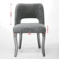 thumbnail image 4 of CQSXDA Fabric Upholstered Wooden Dining Chairs Set of 2, Cozy Farmhouse Style for Kitchen and Dining Room Décor，Beige, 4 of 12