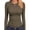 Camel, variant on Women's Fashion Ribbed Crew Neck Long Sleeve Top, Slim Fitted Stretchy Basic Undershirt, Soft Compression Layering Tee for Fall Winter Casual Work Outfits Camel S