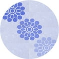 thumbnail image 1 of Ahgly Company Indoor Round Patterned Lavender Blue Area Rugs, 4' Round, 1 of 6