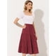 thumbnail image 3 of Falda Larga Allegra K Vino rojo XS, 3 of 5