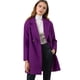 thumbnail image 4 of Abrigos de invierno raglán cruzados con solapa con muesca para mujer Púrpura L, 4 of 6