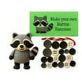 thumbnail image 2 of DIY Button Raccoon Craft Kit, Animal Theme Fun Christmas Button Christmas Tree Ornament Kit, Christmass Tree Hanging Decorations, DIY Ornaments Kits (Raccoon), 2 of 6