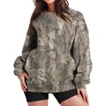 thumbnail image 6 of Womens Camo Sweatshirt Oversized Graphic Maple Leaf Print Crewneck Long Sleeve Y2k Trendy Fall Pullover Hoodies, 6 of 6
