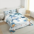 thumbnail image 3 of Manfei Lovely Xmas Snowman Bedding Comforter Set,Teens Christmas Gifts Twin Comforter Sets,Happy New Year Bedding Set For Boys Girls,Luxury Bedroom Decor Reversible,2-Piece, 3 of 8