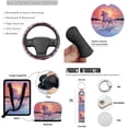 thumbnail image 7 of Jeiento Western Running Horse Car Seat Covers Full Set Car Steering Wheel Accessories Car Seat Belt Cover Rear View Mirror Cover Car Trash Bin Car Coasters Wristlet Keychain Chapstick Holder 13 Pack, 7 of 7