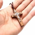 thumbnail image 6 of HOOUN Retro Jesus Cross Necklace Wood Metal Pendant Jewelry Charm Necklace G-ca@, 6 of 7