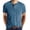 Blue, variant on Men's Henley Shirts, Color Block Stretch Breathable Short Sleeve Casual T-Shirts for Vacation Dark Blue