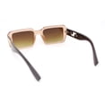 thumbnail image 4 of Womens Designer Luxury Narrow Rectangle Plastic Fashion Sunglasses Beige Brown - Brown, 4 of 4