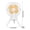 White, variant on PUSPU Creatives Tripod Foldable USB Desk Fan 2 Speed Adjustables Gradient Light Quiet Coolings Fan For Home Office