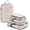 Floral, variant on Gonex 4 Set Compression Packing Cubes for Travel Expandable Luggage Organizers Bags for Carry on Suitcases