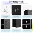 thumbnail image 6 of Bathroom Storage Cabinet with 2 Laundry Hamper, Wooden Bathroom Pantry Cabinet with 1 Cabinet and 4-Layer Shelves for Living Room, Black, 6 of 9
