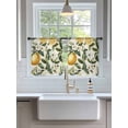 thumbnail image 3 of Sheer Curtains 45 Inch Length 2 Panels Set for Kitchen, Lemon Floral Semi Sheer Curtains for Windows, Watercolor Country Summer Spring Fruit Voile Window Treatments Rod Pocket Curtain, 3 of 7