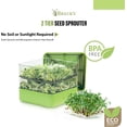 thumbnail image 4 of Gardens Alive! Deluxe Seed Sprouter Growing Kit - Includes 2 tiered sprouter and 4 oz. pack of Sprout Seeds, 4 of 9