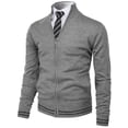 thumbnail image 1 of H2H Mens Casual Slim Fit Knitted Cardigan Zip-up Long Sleeve Thermal (CMOCAL062), 1 of 6