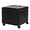 Black & Wheels, variant on Homebeez Leather Storage Ottoman with Steerable Rolling Wheels, Square Small Foot Rest Stool Tufted Cube Footstool with Hinged Lid, Black