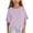 Light Purple, variant on Faraee 3/4 Sleeve Cotton Linen Cropped Tops for Teen Girls Kids Ruffle Hem Crewneck Solid Blouses Summer Loose Shirt 5t 6t 7t 8t 5-15 Years Black