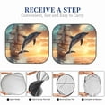 thumbnail image 6 of Zufioo Sailing Dancing Dolphin Print Folding Car Windshield Sun Visor, Anti-ultraviolet Sun Visor, Suitable for Trucks, Vans Car Accessories-Small, 6 of 6
