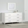 thumbnail image 1 of Commode 6 tiroirs pour Adulte, fini Blanc solide, collection Gravity de Meubles South Shore, 1 of 13