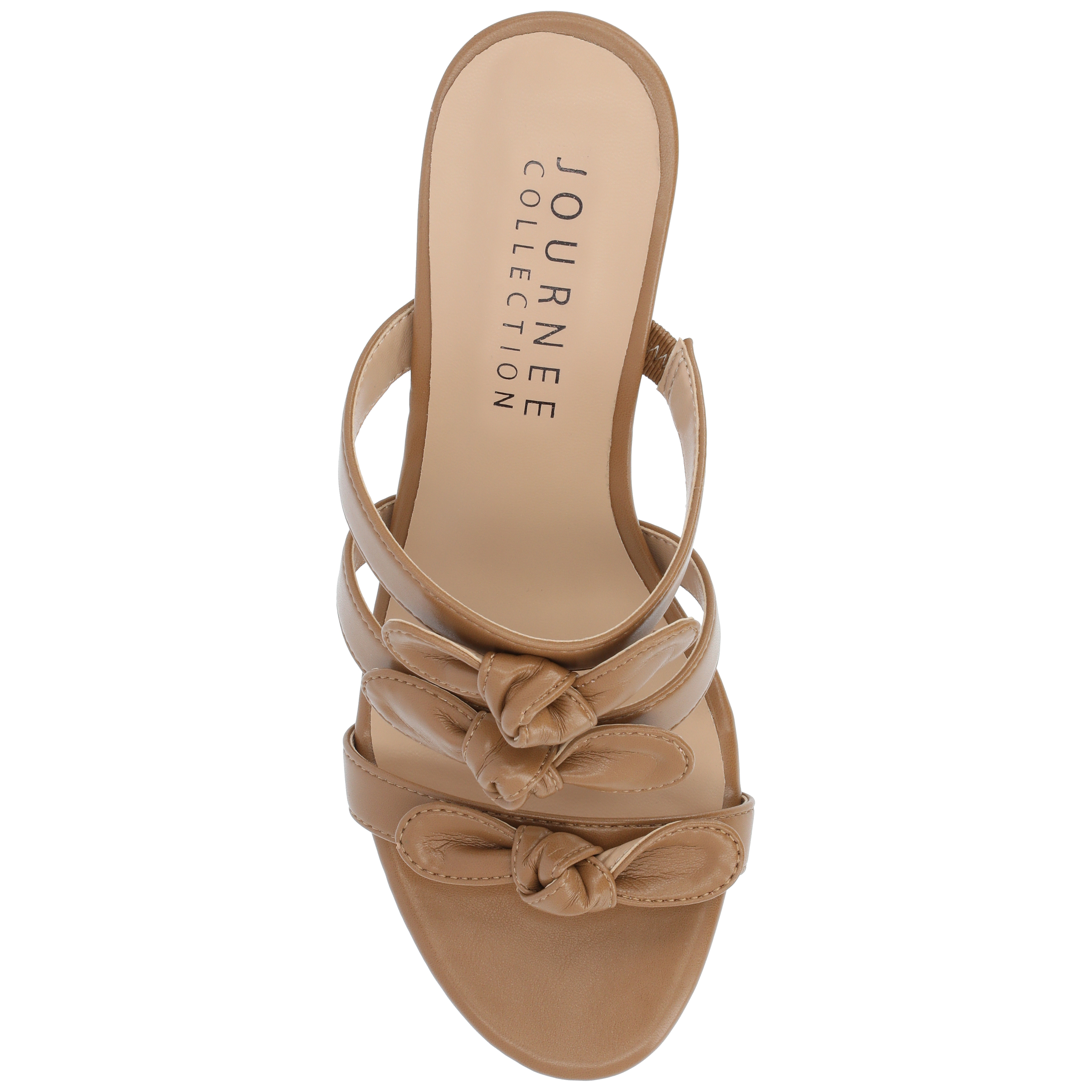 Journee Womens Kristina Vegan Leather Slip On Open Toe Sandals
