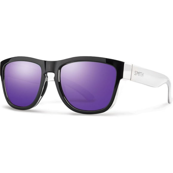Smith Optics Adult Clark Lifestyle Sunglasses/Eyewear, Black Smoke/Purple Sol-X, Medium