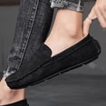 thumbnail image 2 of Wine Red Penny Strap Suede Slip-On Driving Loafers for Men, 2 of 5