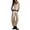 Cream White, variant on Womens Denim Overalls Loose Fit Leg Adjustable Strap Hip Hop Jean Jumpsuits Blue M