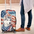 thumbnail image 4 of Patriot Siberian Husky We Will Never Forget Patriotic Remembrance Day Travel Luggage Cover Husky Dog Lover Gifts Suitcase Dust Protective Decor - 12014, 4 of 5