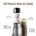 thumbnail image 6 of HOLOHOLO 2-in-1 30oz Insulated Tumbler with Bounce Straw & Tea Strainer, Leak-Proof Stainless Steel Water Bottle with Portable Handle White, 6 of 7