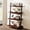 4 Tier, variant on IBF 3-Tier Solid Wood Ladder Bookshelf with Natural Live Edge, Rustic Walnut Storage & Display Leaning Bookcase, Modern Space-Saving Shelf for Living Room, Bedroom, Home Office