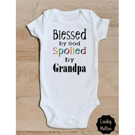 

Spoiled by Grandpa Rainbow Onesie / Bodysuit 0 to 12 Month