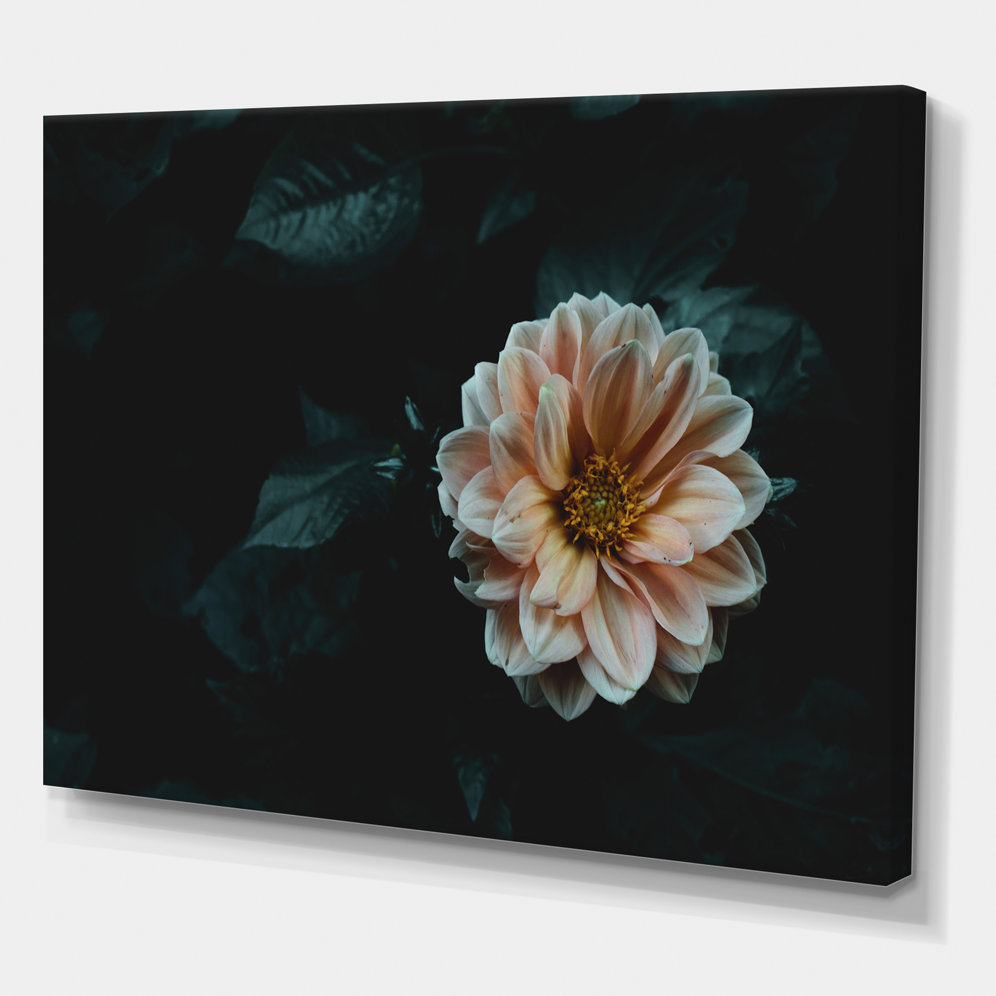 Designart ' Blooming Yellow Flower ' Traditional Canvas Wall Art Print