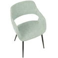 thumbnail image 4 of LumiSource Black Metal, Light Green Fabric Margarite Chair - Set of 2, 4 of 9