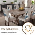 thumbnail image 4 of Christmas Snowman Chair Covers Set of 6 Snowflake Grey Cotton and Linen Chair Back Covers Stretch Removable Washable Slipcovers Protector for Dining Room Kitchen Party Decor, 4 of 5