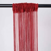 Balsacircle 4 Feet X 12 Feet Silk Tassels Fringe Curtains