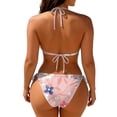 thumbnail image 5 of Swimsuit Bikini, Womens Bikini Swimsuits, 2 Piece Swimsuit for Women, Women's Halter Bikini Set Triangle Top String Swimwear Two Piece Swimsuits Cheeky Bathing Suit, Light pink M, 5 of 5
