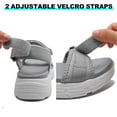 thumbnail image 6 of CAMEL Womens Hiking Sandals Comfortable Walking Sandals Open Toe Adjustable Velcro Sport Slingback Platform Casual Shoes Platform Sandals Gray, 6 of 9